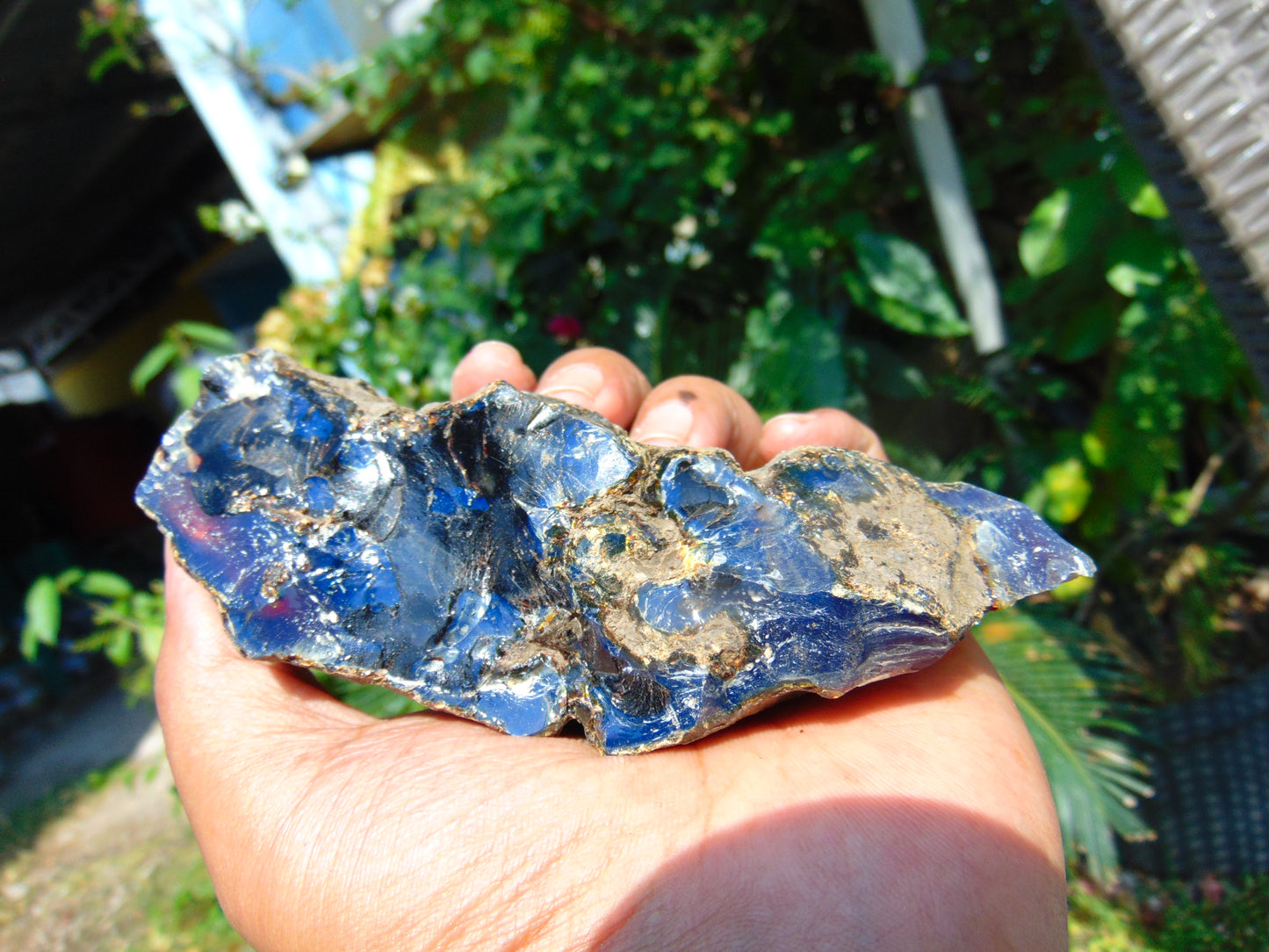 118 gram Rough Raw Indonesian Inclusion Blue Amber for Healing AGRB35