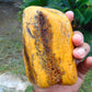 217 gram Polished 105x70x45mm Indonesia Yellow Fragrance Amber for Healing 25K32