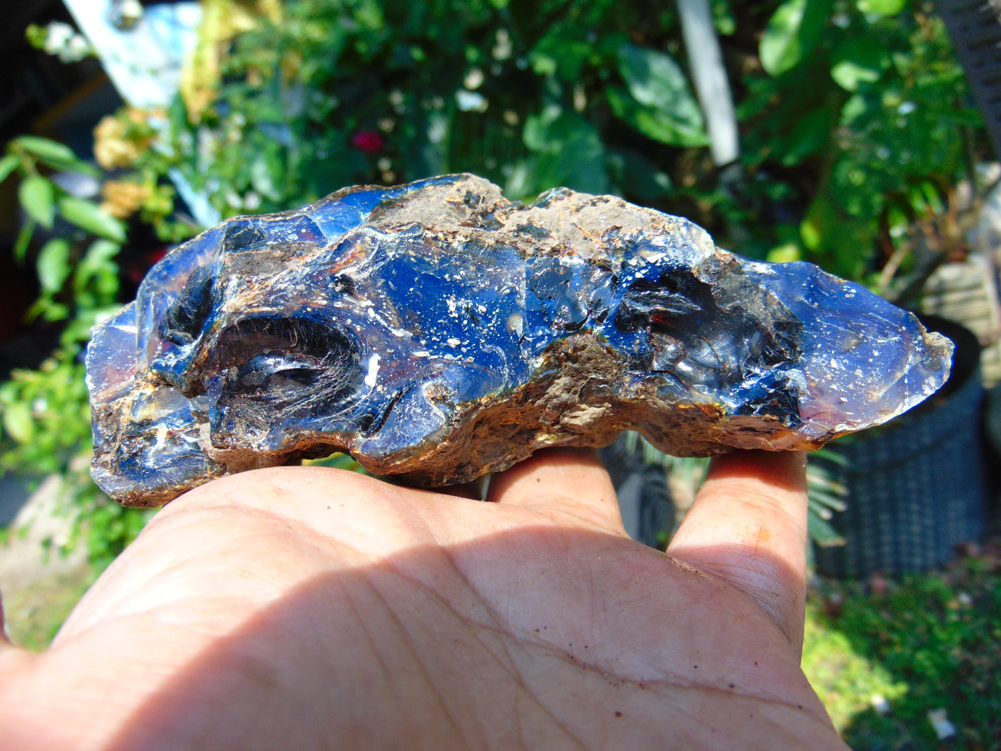 118 gram Rough Raw Indonesian Inclusion Blue Amber for Healing AGRB35