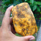 217 gram Polished 105x70x45mm Indonesia Yellow Fragrance Amber for Healing 25K32