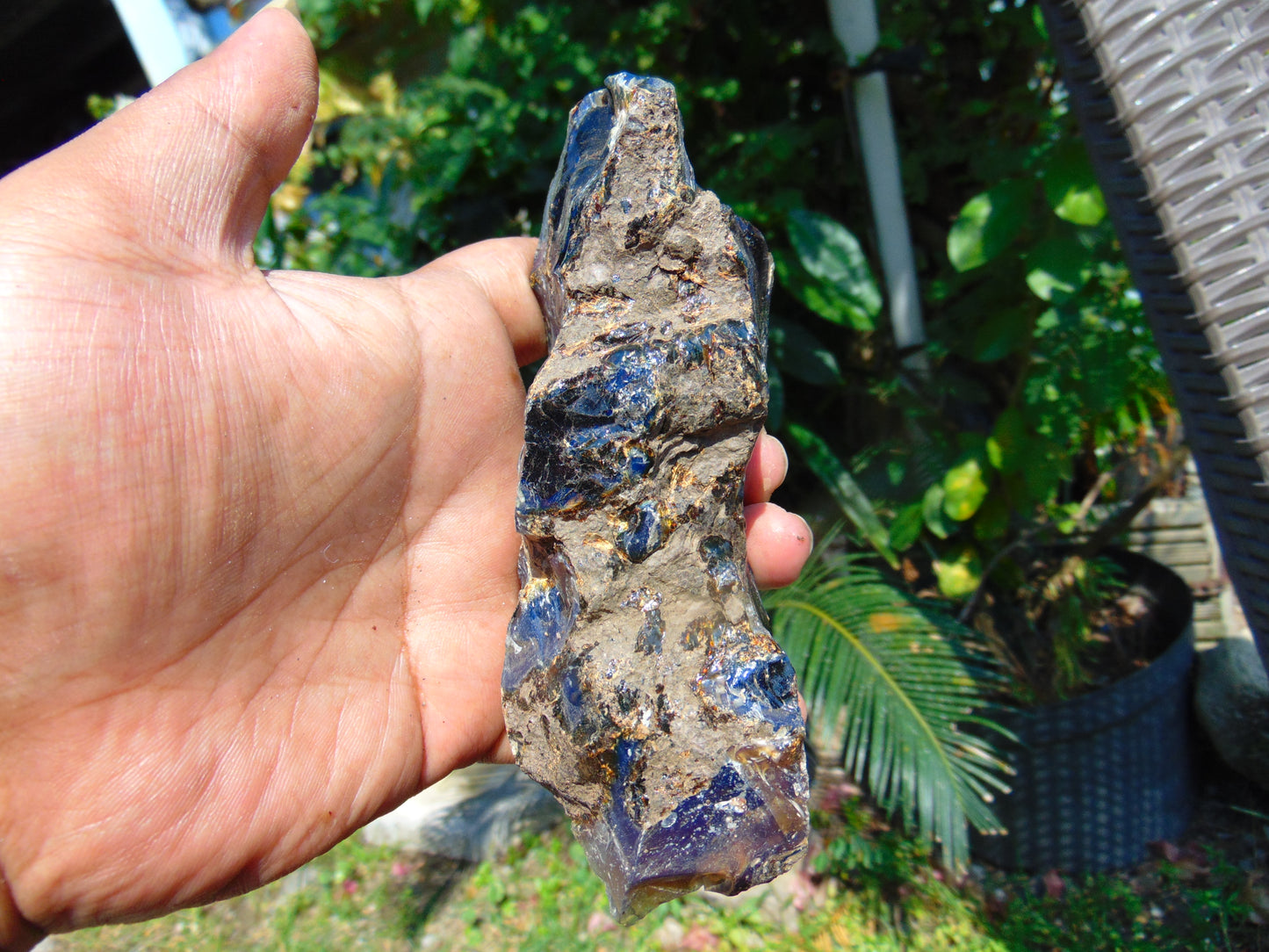 118 gram Rough Raw Indonesian Inclusion Blue Amber for Healing AGRB35