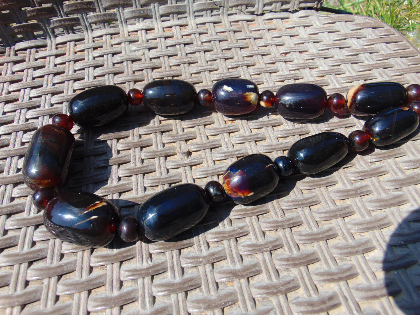 180 gr Big Necklace Indonesian Cherry Red Amber for Healing No.20