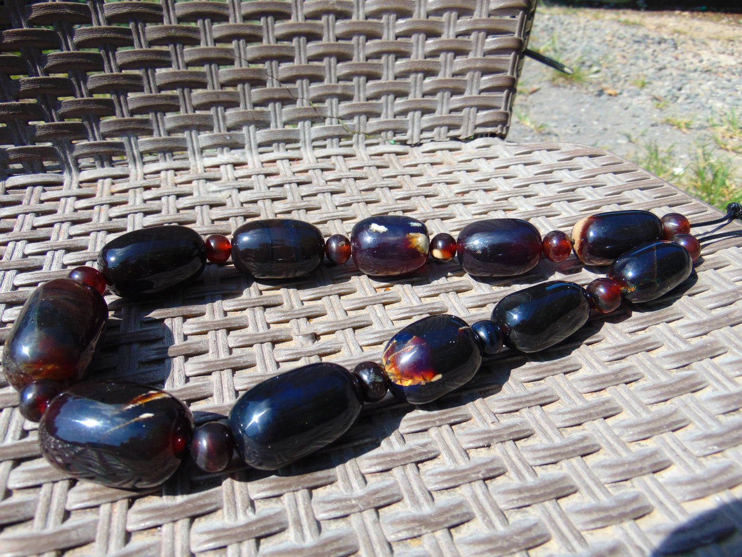180 gr Big Necklace Indonesian Cherry Red Amber for Healing No.20