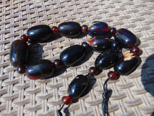 180 gr Big Necklace Indonesian Cherry Red Amber for Healing No.20