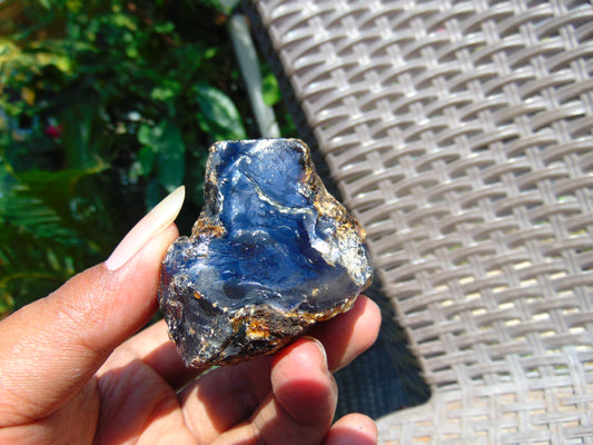 51 gram Rough Raw Indonesian Blue Amber for Healing AGRB50