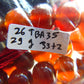 29 gr Tasbih Mesbah Rosary 33+2 Beads 10 mm Indonesian Crystal Red Amber for Healing 26TBA35