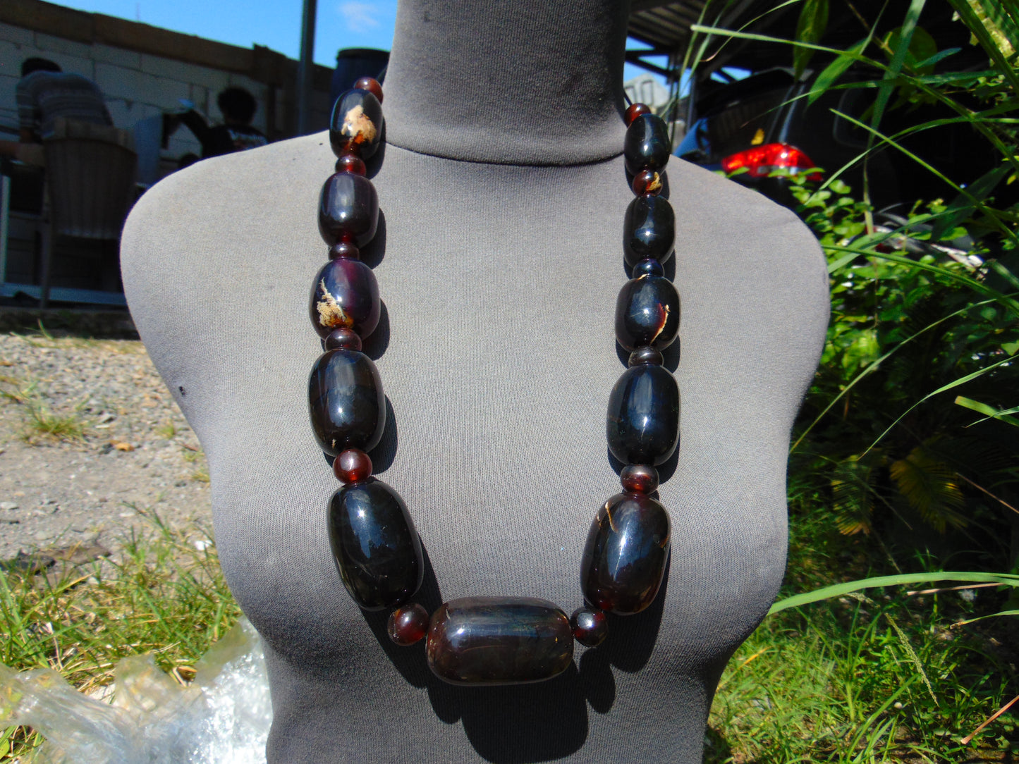 180 gr Big Necklace Indonesian Cherry Red Amber for Healing No.20
