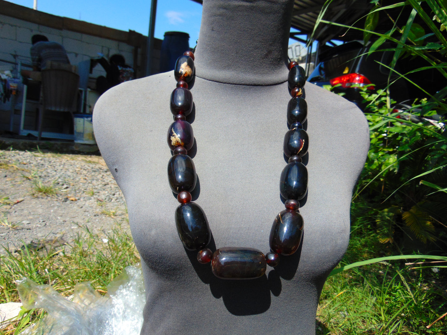 180 gr Big Necklace Indonesian Cherry Red Amber for Healing No.20