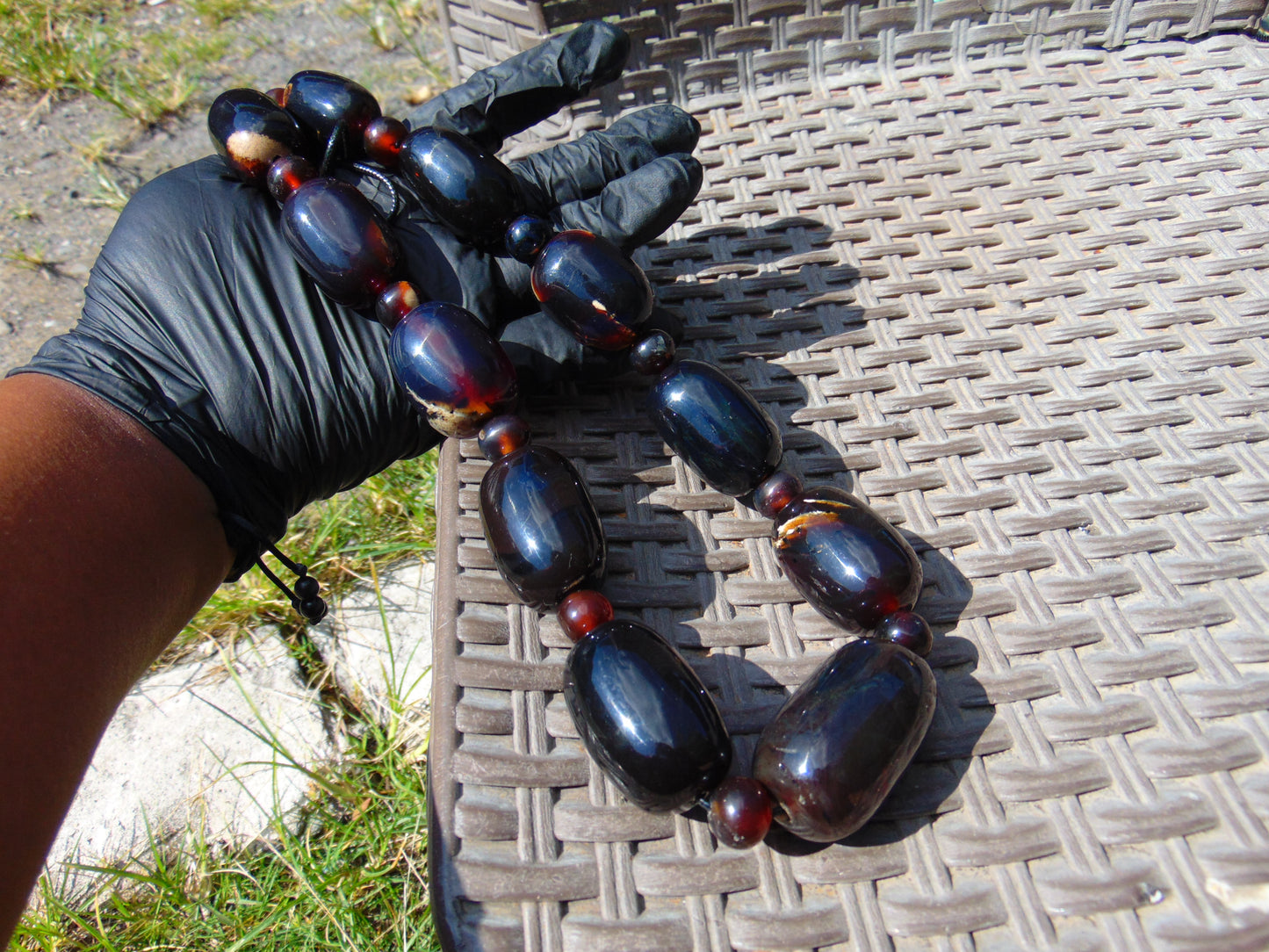 180 gr Big Necklace Indonesian Cherry Red Amber for Healing No.20
