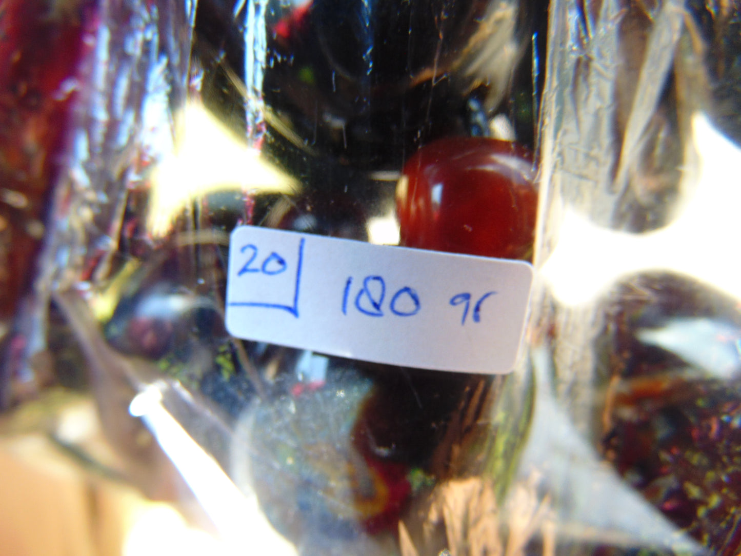 180 gr Big Necklace Indonesian Cherry Red Amber for Healing No.20