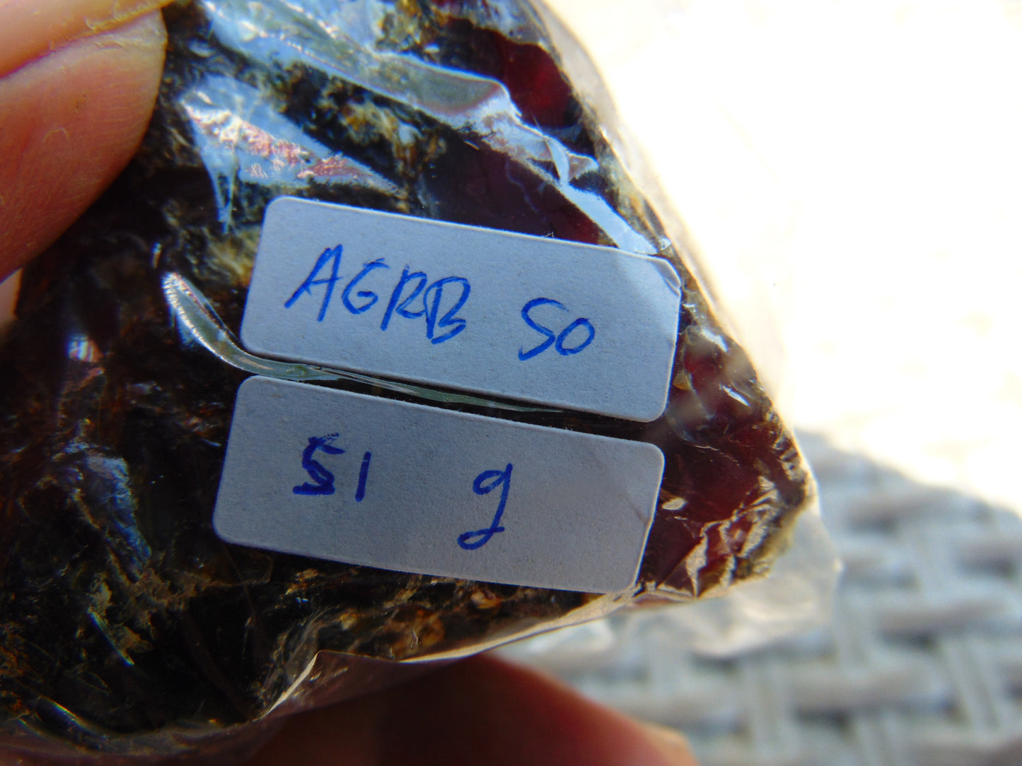 51 gram Rough Raw Indonesian Blue Amber for Healing AGRB50