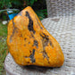 279 gram Polished 125x85x55mm Indonesia Yellow Fragrance Amber for Healing 25K35
