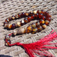 30 gr Tasbih Mesbah Rosary 33+2 Beads Indonesian White Red Amber for Healing 26TBA49