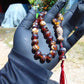 30 gr Tasbih Mesbah Rosary 33+2 Beads Indonesian White Red Amber for Healing 26TBA49