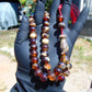 30 gr Tasbih Mesbah Rosary 33+2 Beads Indonesian White Red Amber for Healing 26TBA49
