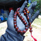 44 gr Tasbih Mesbah Rosary 33+2 Beads 12 mm Indonesian Crystal Red Amber for Healing 26TBA27
