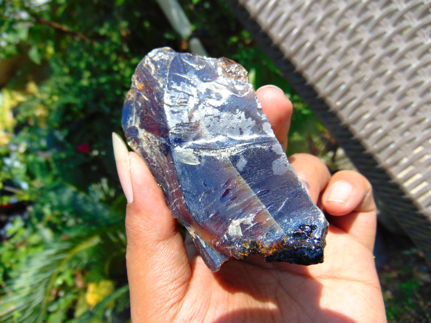 64 gram Rough Raw Indonesian Inclusion Blue Amber for Healing AGRB36