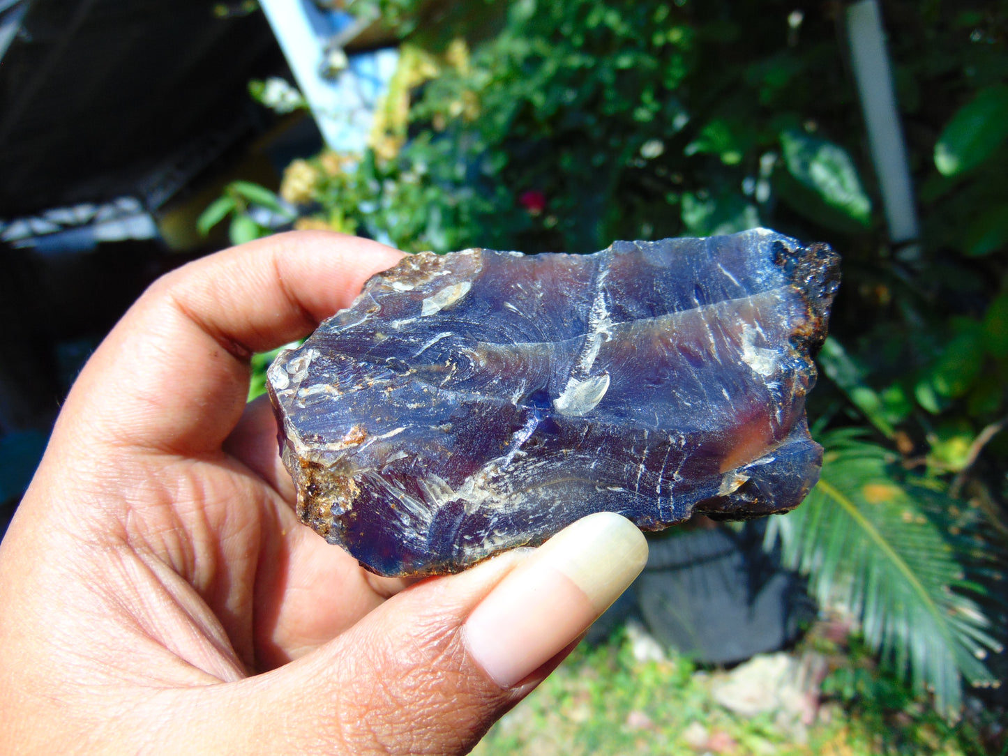 64 gram Rough Raw Indonesian Inclusion Blue Amber for Healing AGRB36