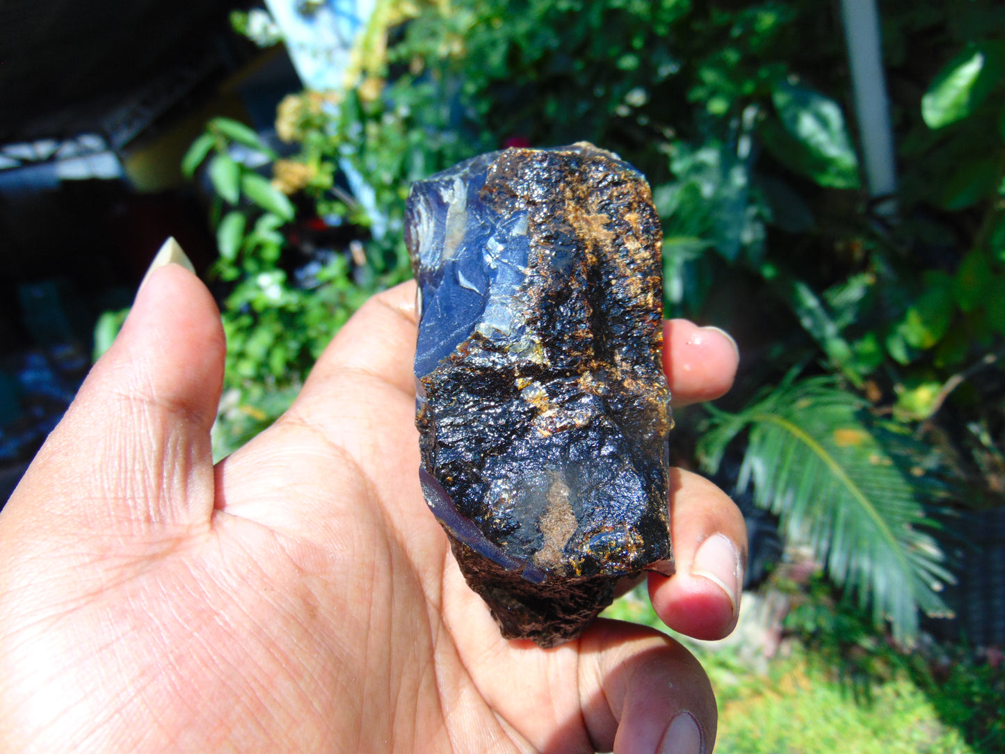 64 gram Rough Raw Indonesian Inclusion Blue Amber for Healing AGRB36