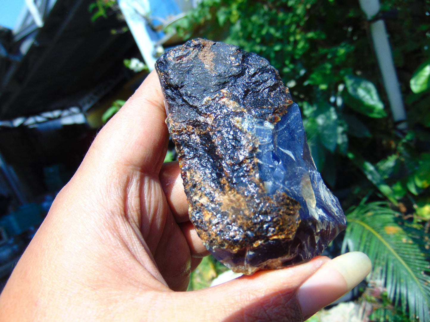 64 gram Rough Raw Indonesian Inclusion Blue Amber for Healing AGRB36