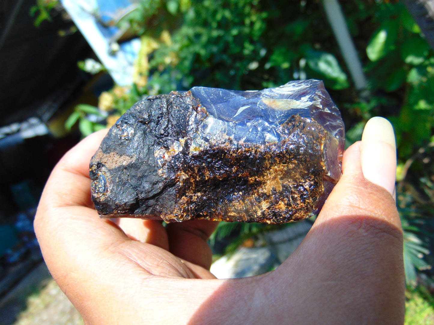 64 gram Rough Raw Indonesian Inclusion Blue Amber for Healing AGRB36