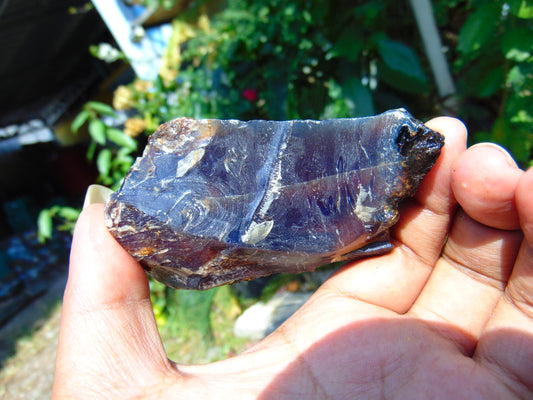 64 gram Rough Raw Indonesian Inclusion Blue Amber for Healing AGRB36
