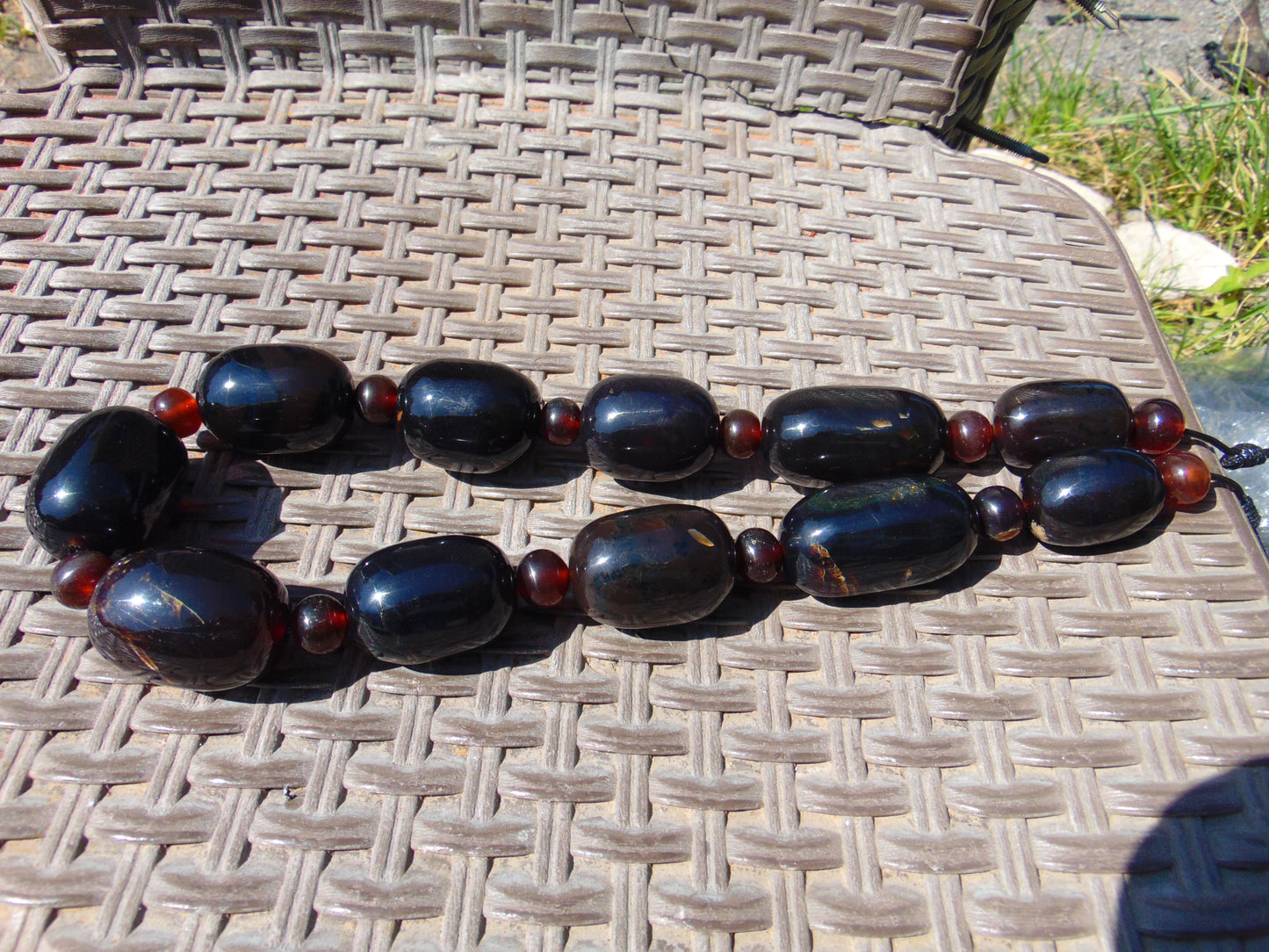 208 gr Big Necklace Indonesian Cherry Red Amber for Healing