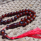 42 gr Tasbih Mesbah Rosary 33+2 Beads 12 mm Indonesian Crystal Red Amber for Healing 26TBA26