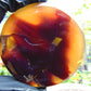 82 gram Round Flat 83x16 mm Indonesia Blue Brown Amber for Healing 25N278