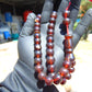 41 gr Tasbih Mesbah Rosary 33+2 Beads 12 mm Indonesian Crystal Red Amber for Healing 26TBA25