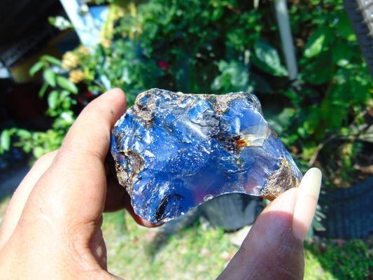 62 gram Rough Raw Indonesian Blue Amber for Healing AGRB17