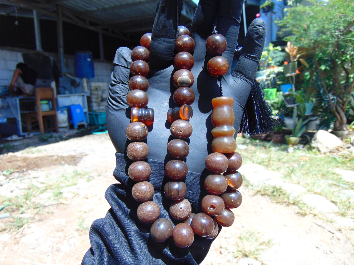 72 gr Tasbih Mesbah Rosary 33+2 Beads 15 mm Indonesian Caramel Amber for Healing 26TBA33