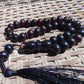 45 gr Tasbih Mesbah Rosary 33+2 Beads 12 mm Indonesian Black Red Amber for Healing 26TBA21
