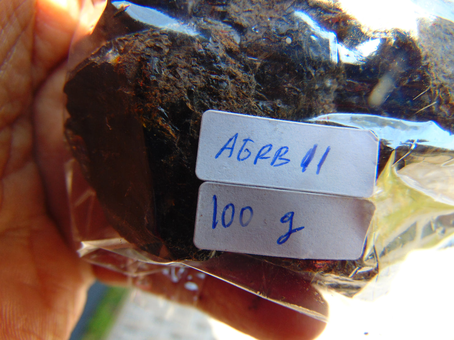100 gram Rough Raw Indonesian Blue Amber for Healing AGRB11