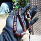68 gr Komboloi Rosary 22+1 Beads Indonesian Red Blue Amber for Healing 26COA15