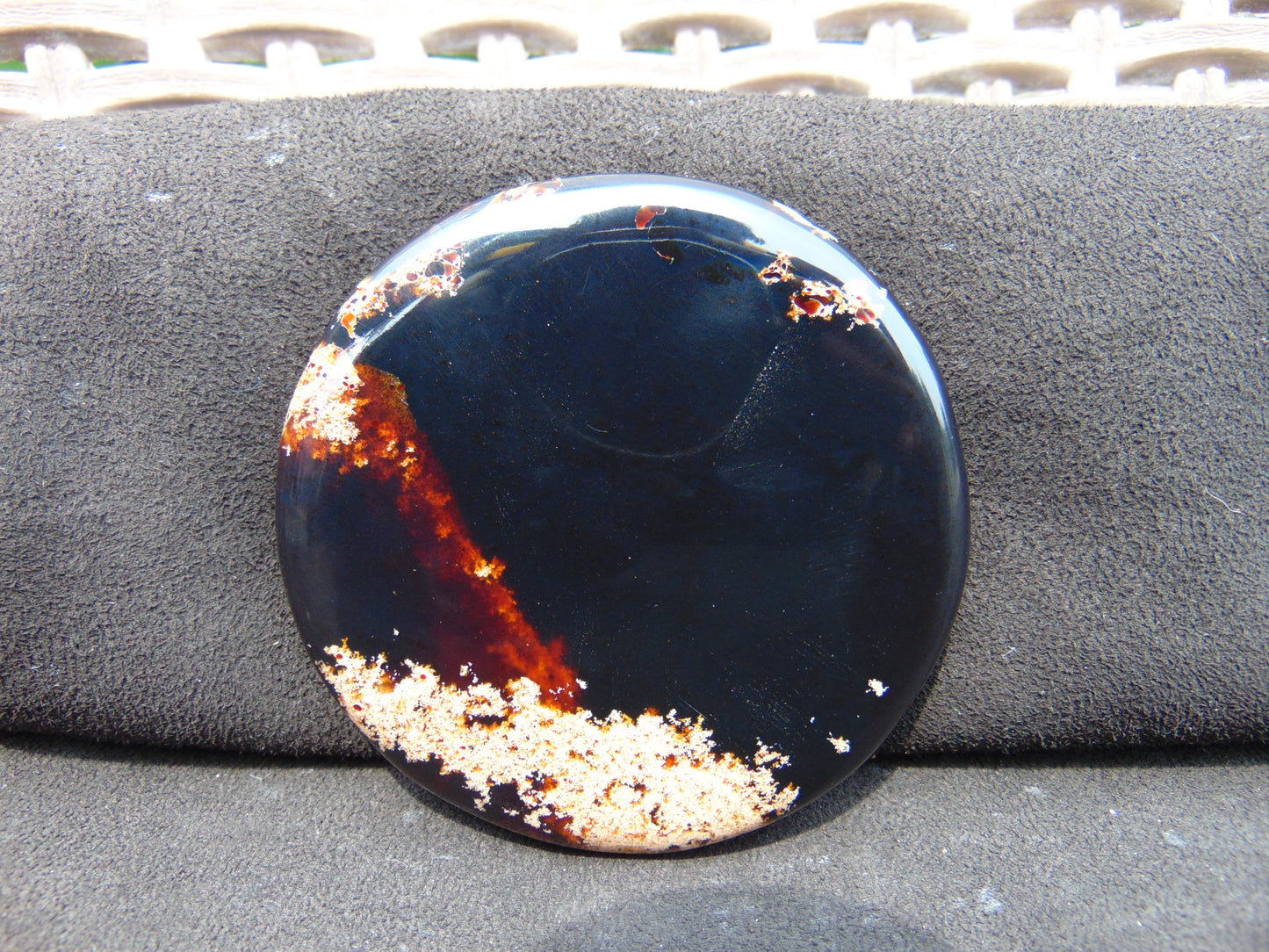 71 gram Round Flat 81x14mm Indonesia Amber for Healing 25A361