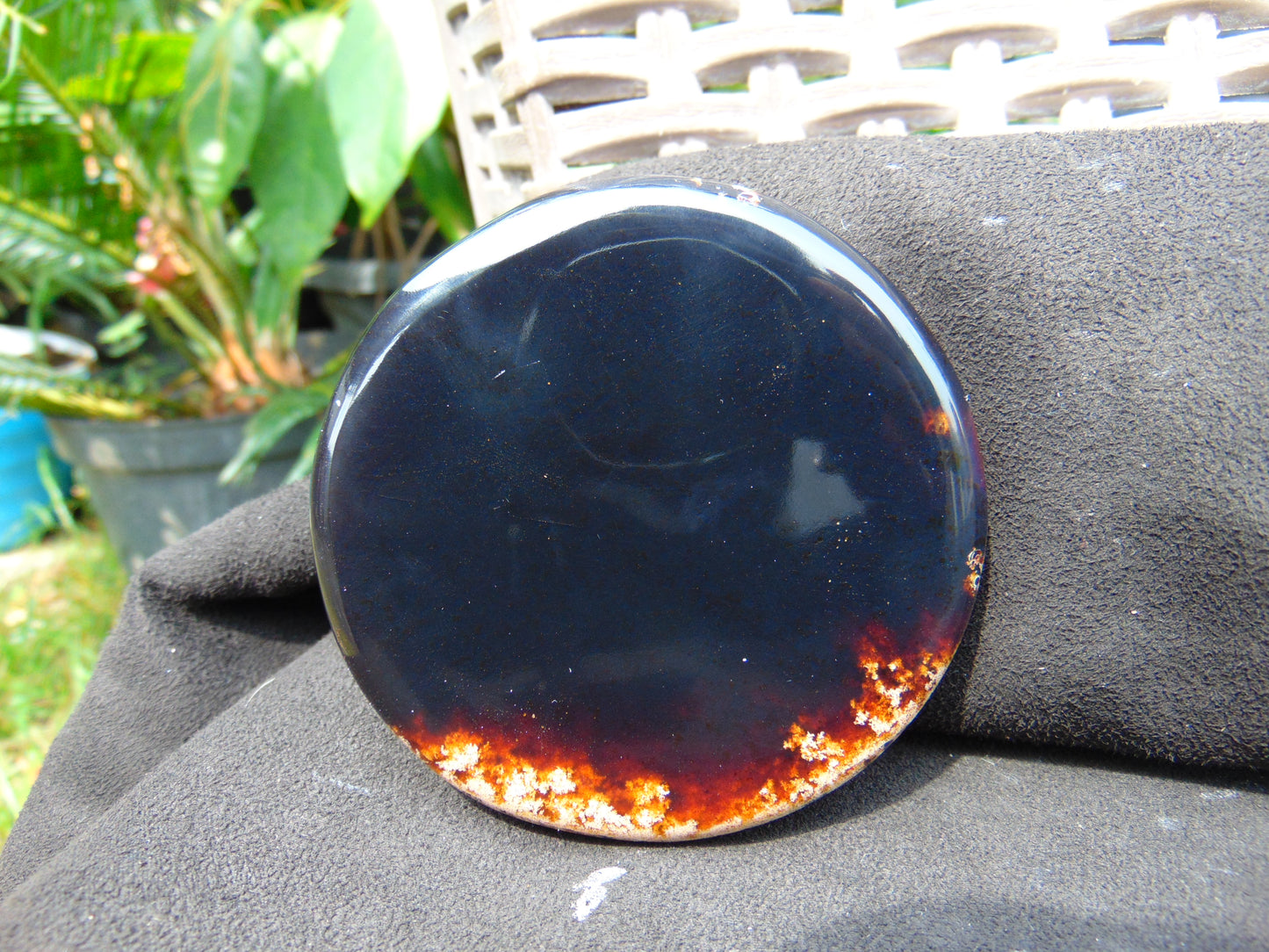 71 gram Round Flat 81x14mm Indonesia Amber for Healing 25A361