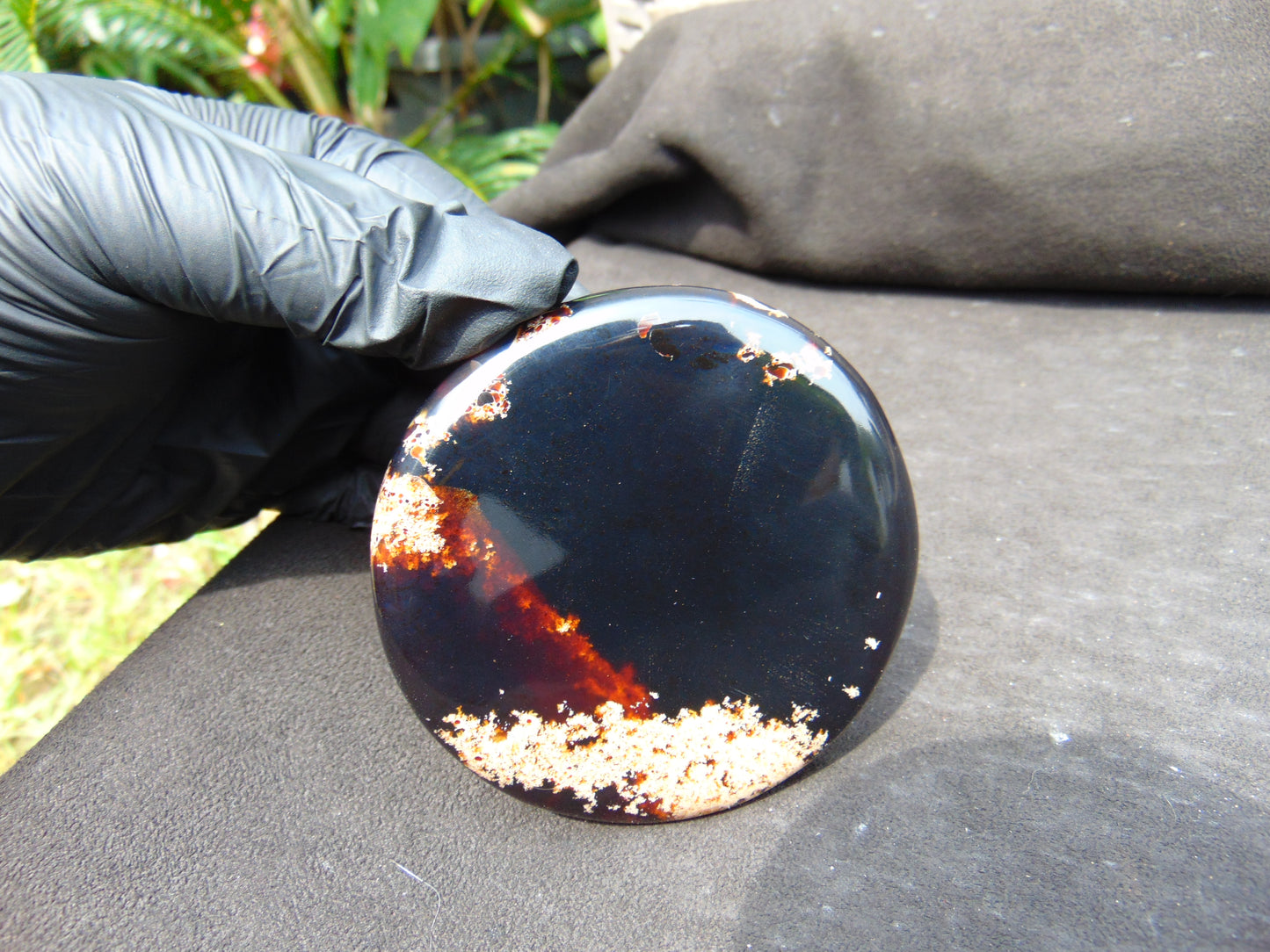 71 gram Round Flat 81x14mm Indonesia Amber for Healing 25A361