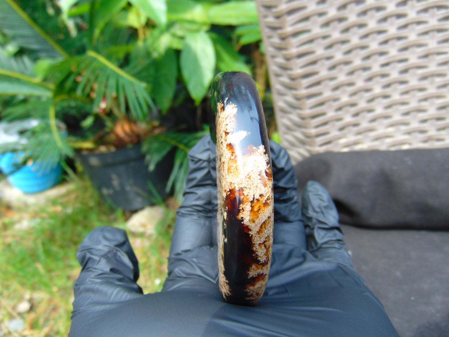 71 gram Round Flat 81x14mm Indonesia Amber for Healing 25A361