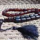 113 gr Tasbih Mesbah Rosary Komboloi 33+2 Beads Indonesian Dark Red Amber for Healing 26TBA15