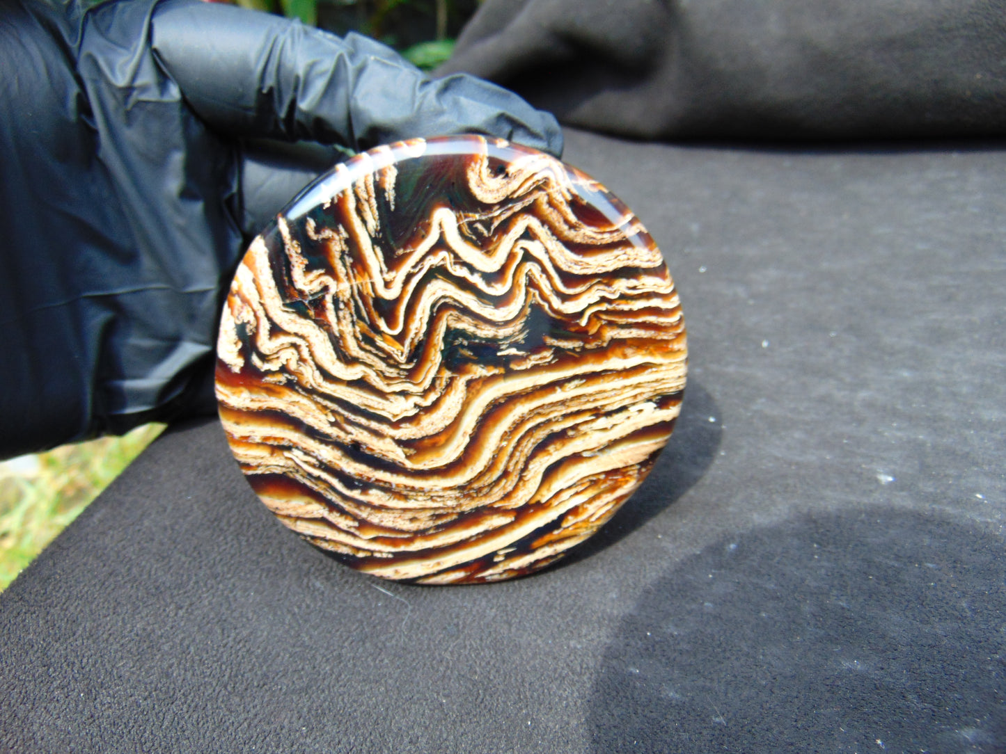 71 gram Round Flat 81x14mm Indonesia Amber for Healing 25Y254