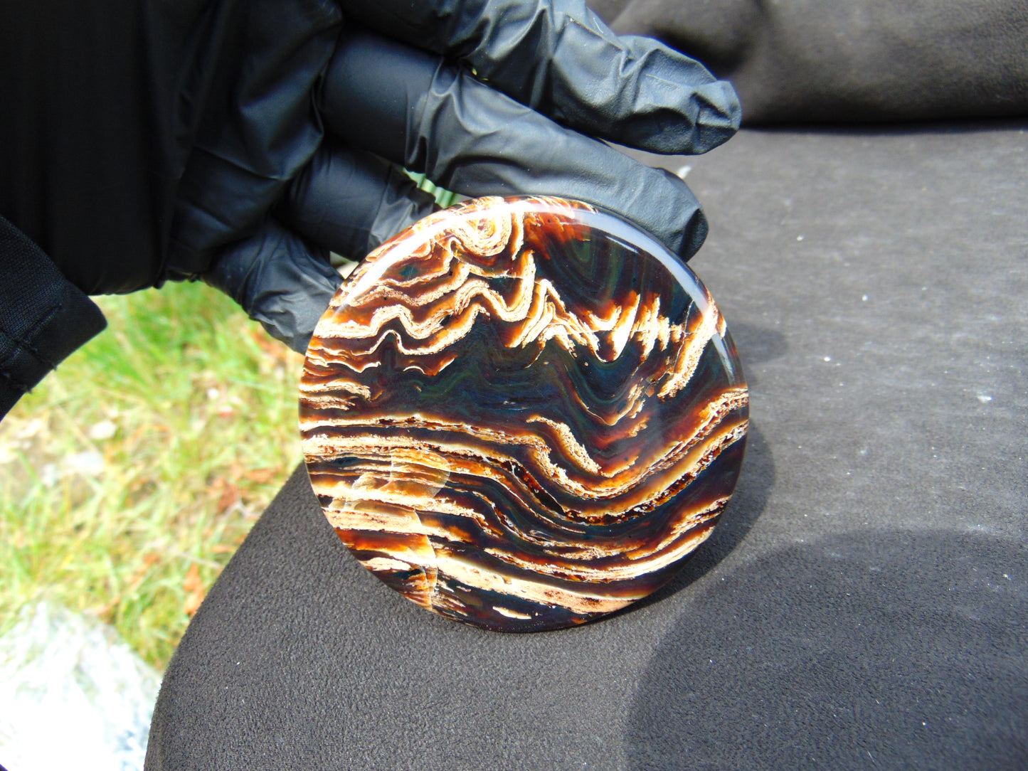 71 gram Round Flat 81x14mm Indonesia Amber for Healing 25Y254