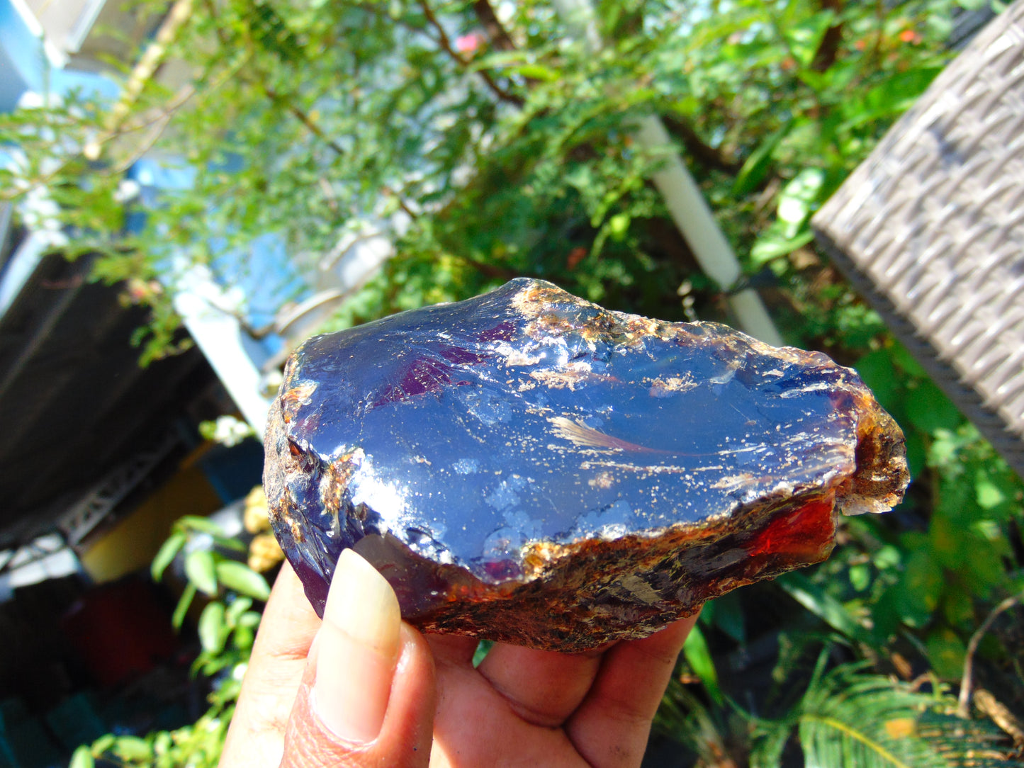 118 gram Rough Raw Indonesian Blue Amber for Healing AGRB10