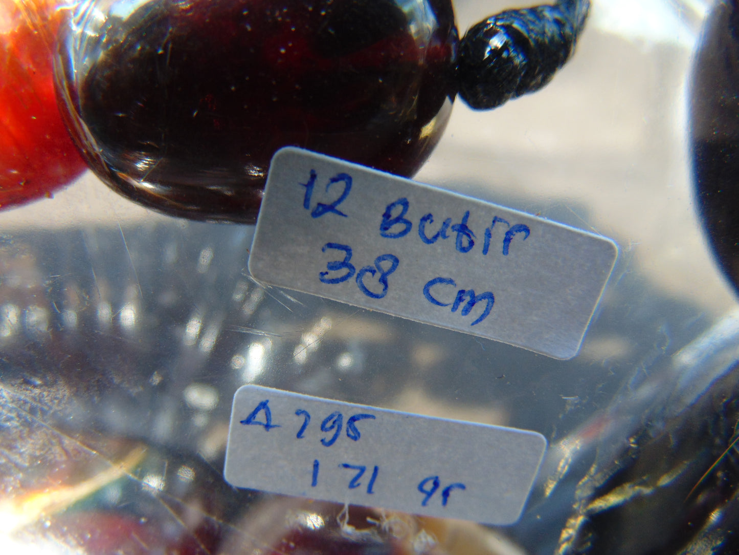 171 gr Big Necklace Indonesian Cherry Red Amber for Healing A795
