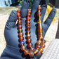 29 gr Tasbih Mesbah Rosary 33+2 Beads Indonesian Crystal Blue Red Amber for Healing 26TBA45