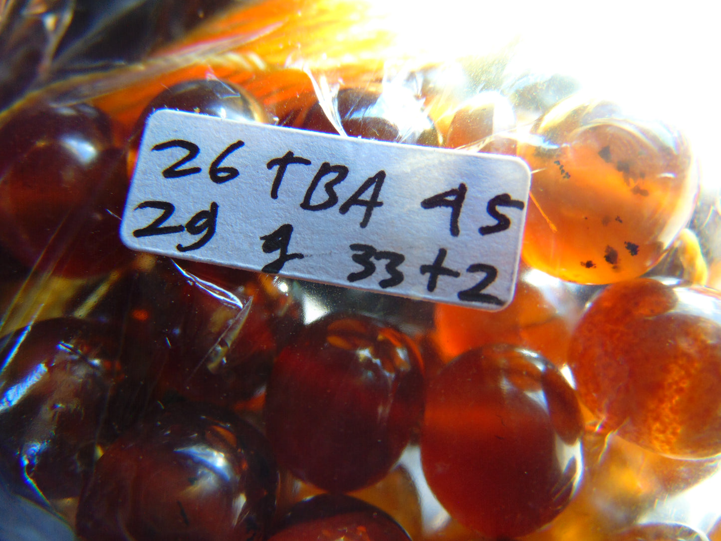 29 gr Tasbih Mesbah Rosary 33+2 Beads Indonesian Crystal Blue Red Amber for Healing 26TBA45