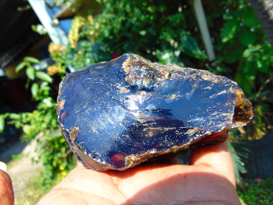 118 gram Rough Raw Indonesian Blue Amber for Healing AGRB10