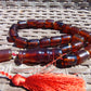 56 gr Komboloi Rosary 22+1 Beads Indonesian Red Blue Amber for Healing 26COA12