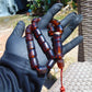 56 gr Komboloi Rosary 22+1 Beads Indonesian Red Blue Amber for Healing 26COA12