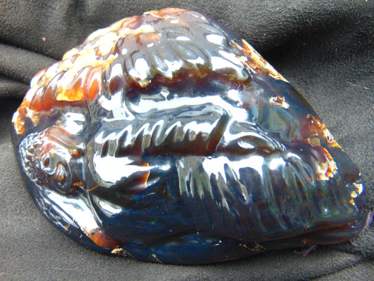 375 gr Sleeping Buddha 3D carving Indonesian Amber for Healing AJ2